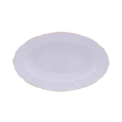 Овальное блюдо Bernadotte Белый узор 24 см