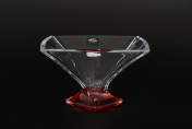 Конфетница 22 см QUADRO красная Bohemia Crystalite