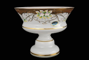 Конфетница 24 см Лепка белая B-P Bohemia Crystal
