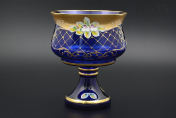 Конфетница 17 см "Лепка Синяя" B-L Bohemia Crystal