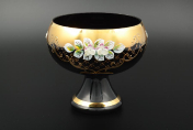 Конфетница 17 см Лепка черная B-P Bohemia Crystal