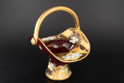 Корзинка 25 см "Лепка красная" E-V Bohemia Crystal