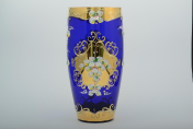 Ваза для цветов Bohemia Лепка синяя 30 см Bohemia Crystal