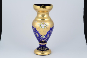 Ваза 30 см Лепка синяя B-L Bohemia Crystal