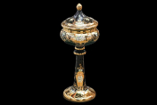 Ваза 70 см Лепка Зеленая М+М Bohemia Crystal