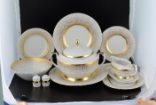 Столовый сервиз на 6 персон 27 предметов Rio white gold Falkenporzellan