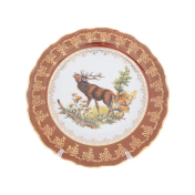 Круглое блюдо Queen's Crown Aristokrat Охота красная 30 см Repast