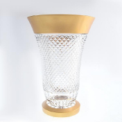 Ваза золото Филиция Bohemia Max Crystal 30 см Bohemia Crystal
