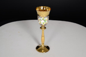Комплект рюмок для водки 60 мл Лепка прозрачная U-R золотая ножка (6 шт.) Bohemia Crystal