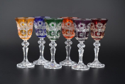 Комплект рюмок для водки Bohemia Цветной хрусталь 60 мл(6 шт.) Bohemia Crystal
