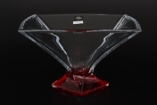 Фруктовница 32 см QUADRO красная Bohemia Crystalite