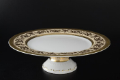 Тарелка для торта на ножке Falkenporzellan Imperial Creme Gold Constanza 32 см
