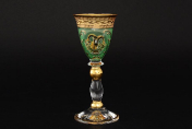 Комплект рюмок для водки 60 мл Охота зеленая U-R кристина (6 шт.) Bohemia Crystal