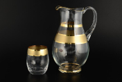 Комплект для воды 7 предметов B-G фон Матовая полоса Bohemia Crystalite