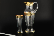 Комплект для воды иксовка 7 пр "Костка" B-G фон Bohemia Crystalite