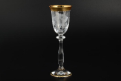 Комплект рюмок для водки Матовые цветы золото 60 мл Bohemia Crystal