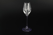 Комплект рюмок для водки Фиолетовая ножка 60 мл Bohemia Crystal