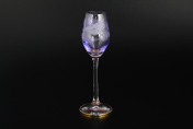 Комплект рюмок для водки Bohemia Цветные ножки Смальта Фиолетовый 60 мл Bohemia Crystal