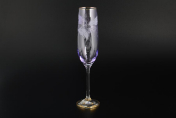 Комплект фужеров для шампанского Фиолетовый 190 мл E-V Bohemia Crystal