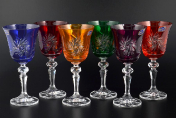 Комплект фужеров для вина Bohemia Цветной хрусталь 170 мл(6 шт.) Bohemia Crystal