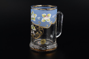 Фарфоровая пивная кружка синяя Bohemia Uhlir 500 мл Bohemia Crystal