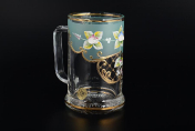 Фарфоровая пивная кружка зеленая Bohemia Uhlir 500 мл Bohemia Crystal