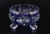 Тройножка синяя 10 см Цветной хрусталь Bohemia Crystal
