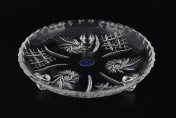 Тарелка на ножках 18 см Цветной хрусталь Bohemia Crystal