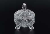 Тройножка с крышкой 10 см Цветной хрусталь Bohemia Crystal