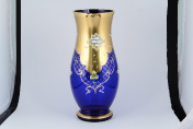 Ваза 40 см Лепка синяя B-L Bohemia Crystal