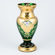 Ваза 26 см Лепка зеленая B-L Bohemia Crystal