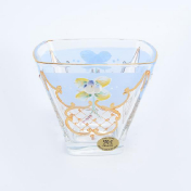Блюдце для варенья синяя Bohemia Uhlir 13 см Bohemia Crystal
