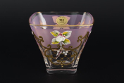 Блюдце для варенья розовая Bohemia Uhlir 13 см Bohemia Crystal