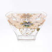 Конфетница золотая Bohemia Uhlir 17 см Bohemia Crystal