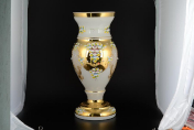 Ваза для цветов Bohemia Лепка белая 50 см Bohemia Crystal