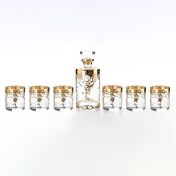 Комплект для виски Bohemia Золотой узор E-S 7 предметов Bohemia Crystal