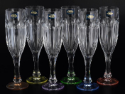 Комплект фужеров для шампанского Crystalite Bohemia Сафари Ассорти 150 мл(6 шт.) Bohemia Gold