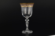 Комплект фужеров для вина Crystalex Bohemia Кристина Золотой Лист V-D 220 мл(6 шт.) Bohemia Crystalite