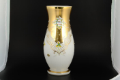 Ваза 40 см Лепка белая B-L Bohemia Crystal