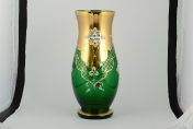 Ваза 40 см Лепка зеленая B-L Bohemia Crystal