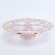 Тортница лепка розовая Bohemia Uhlir 30 см Bohemia Crystal