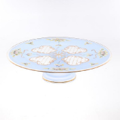 Тортница Лепка синяя Bohemia Uhlir 30 см Bohemia Crystal