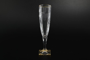 Комплект фужеров для шампанского Bohemia Gold Arezzo 140 мл(6 шт.) Bohemia Crystalite