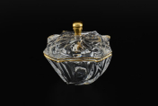 Конфетница с крышкой Bohemia Gold Neptune 19 см Bohemia Crystalite