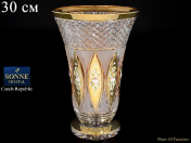 Ваза 30 см Sonne Crystal Золото Bohemia Crystal