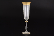 Комплект фужеров для шампанского Матовые цветы 190 мл E-V Bohemia Crystal
