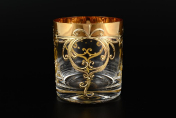 Комплект стаканов для виски Bohemia Золотой узор Смальта 280 мл (6 шт.) Bohemia Crystal