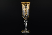 Комплект фужеров для шампанского Bohemia Золотой узор Смальта 150 мл (6 шт.) Bohemia Crystal