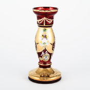Подсвечник Bohemia Лепка красная 20 см Bohemia Crystal