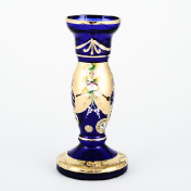 Ваза для цветов Bohemia Лепка синяя 20 см Bohemia Crystal